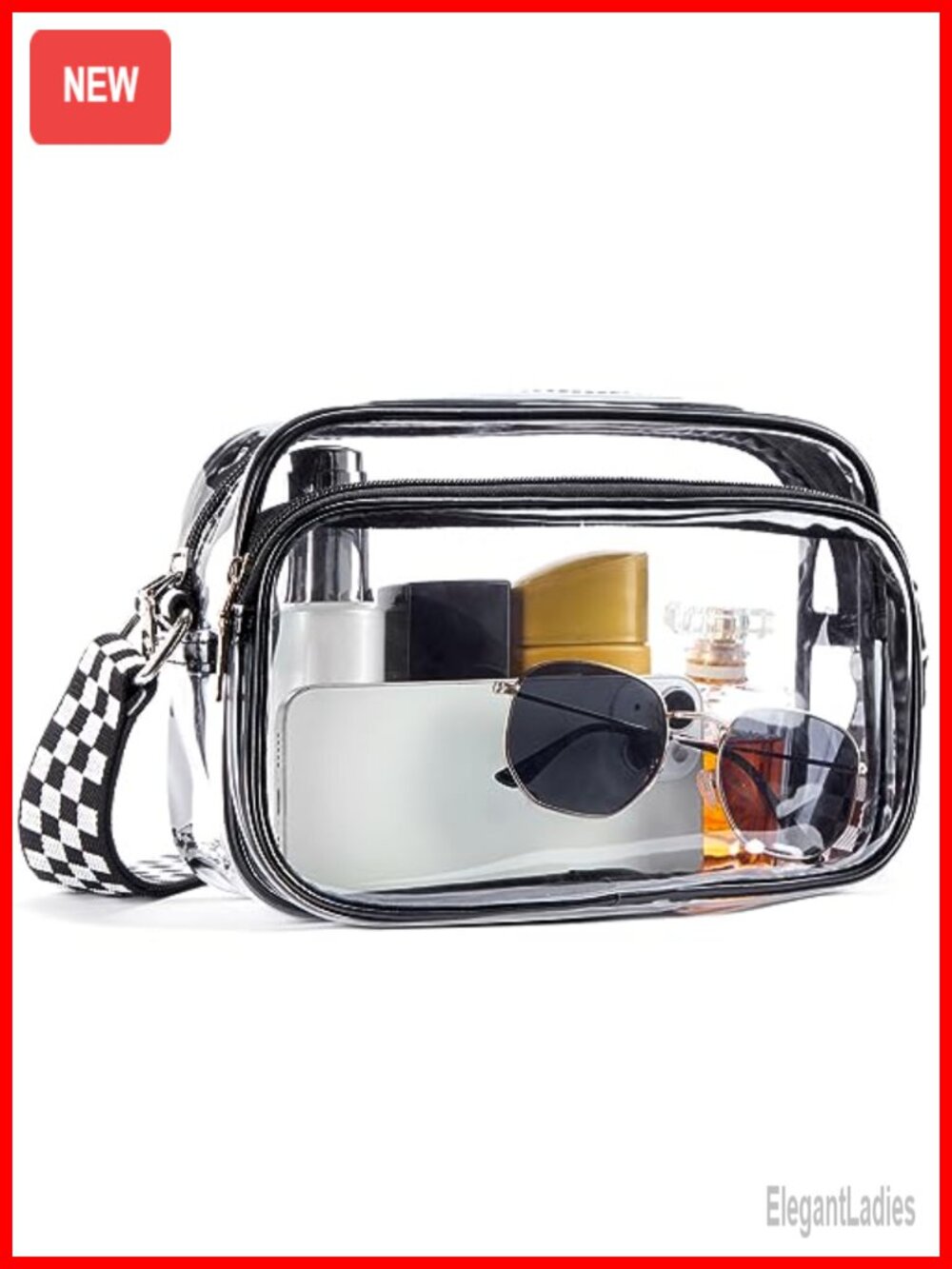 Clear Crossbody Bag Stadium Approved Waterproof TPU Purse